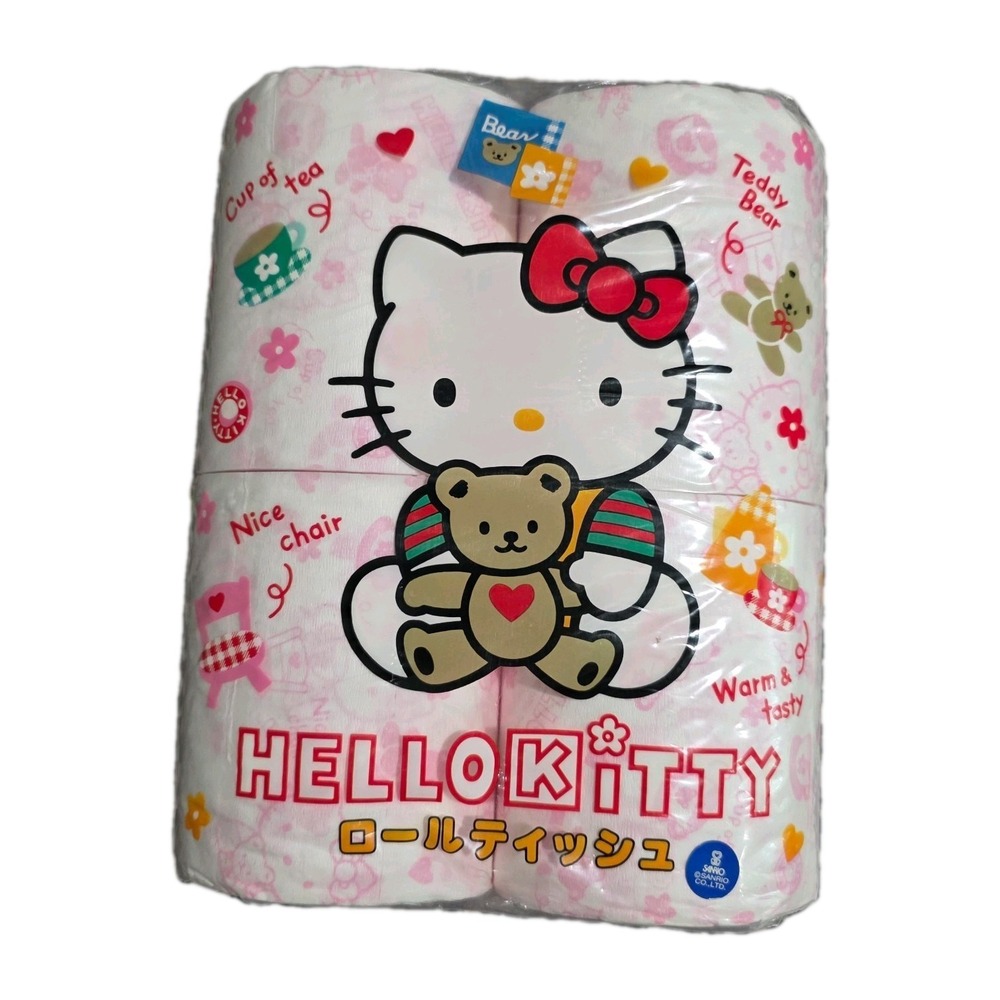 Vintage Hello Kitty Toilet Paper Tissue Rolls 1995 Sanrio Japan
